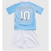 Camiseta Nottingham Forest Morgan Gibbs-White #10 Tercera Equipación Replica 2024-25 para niños mangas cortas (+ Pantalones cortos)